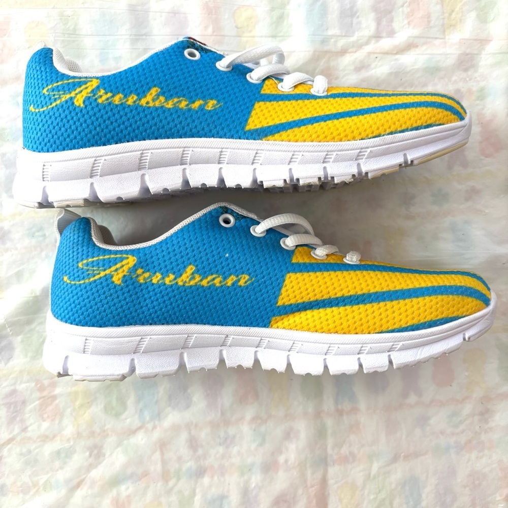 NWOT Aruba Special Sneakers Blue and Yellow Athletic Sneakers SZ 6 - Picture 13 of 13